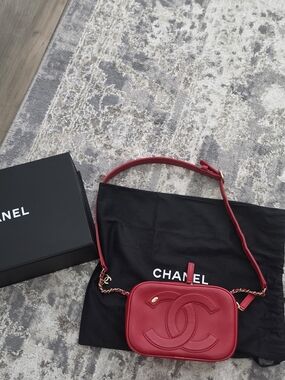 Chanel Red CC Camera Bag
